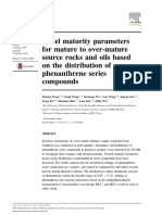 Novel Maturity Parameters For Mature To Over-Mature Source Rocks and Oils Based On The Distribution of Phenanthrene Series Compounds