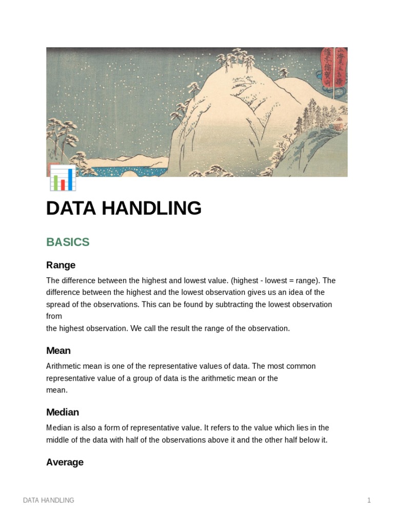 Data Handling Basics Range Mean Median Average Mode Bar Graphs ...