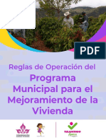 Reglas de Operación Del: Programa Municipal para El Mejoramiento de La Vivienda