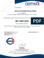 Certificado ISO 14011 2022
