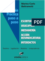 Guia Practica Paso A Paso Escrituracion, Usucapion, Medianeria, Accion Reivindicatoria e Interdictos. 2020. Beltrametti