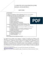 PERSPECTIVA DE LA DIDÁCTICA DE LASMATEMÁTICASCOMODISCIPLINA TECNOCIENTÍFICA