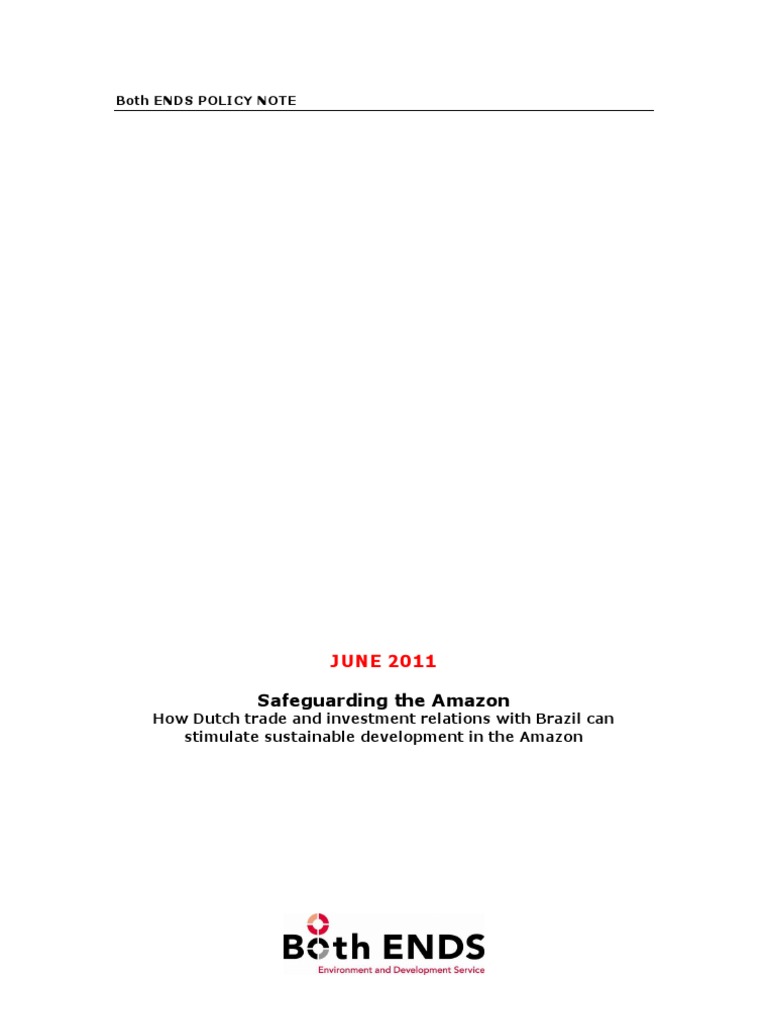 Policy Note Amazon June 2011 Final | PDF | Amazon Rainforest ...