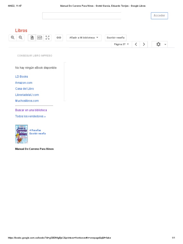 Manual de Carreno para Ninos Gretel Garcia, Eduardo Torrijos PDF