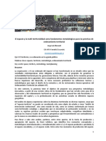 El Espacio y La Multi-Territorialidad - Morandi - RIDOT