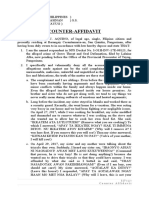Counter Affidavit - Aquino (Grave Threat and Oral Defamation)