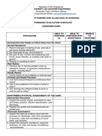 Assessment-Checklist Ears