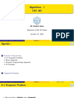 Algorithms - I: Dynamic Programming Approach