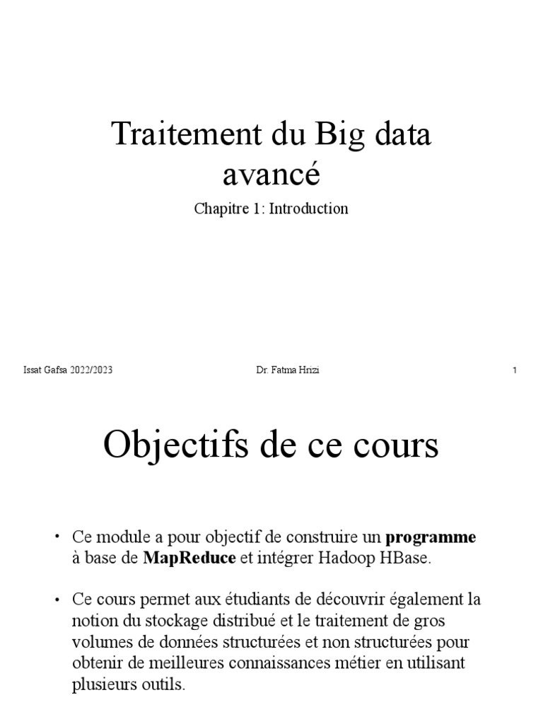 Cours Avancé sur Hadoop et Pig | PDF | Apache Hadoop | MapReduce
