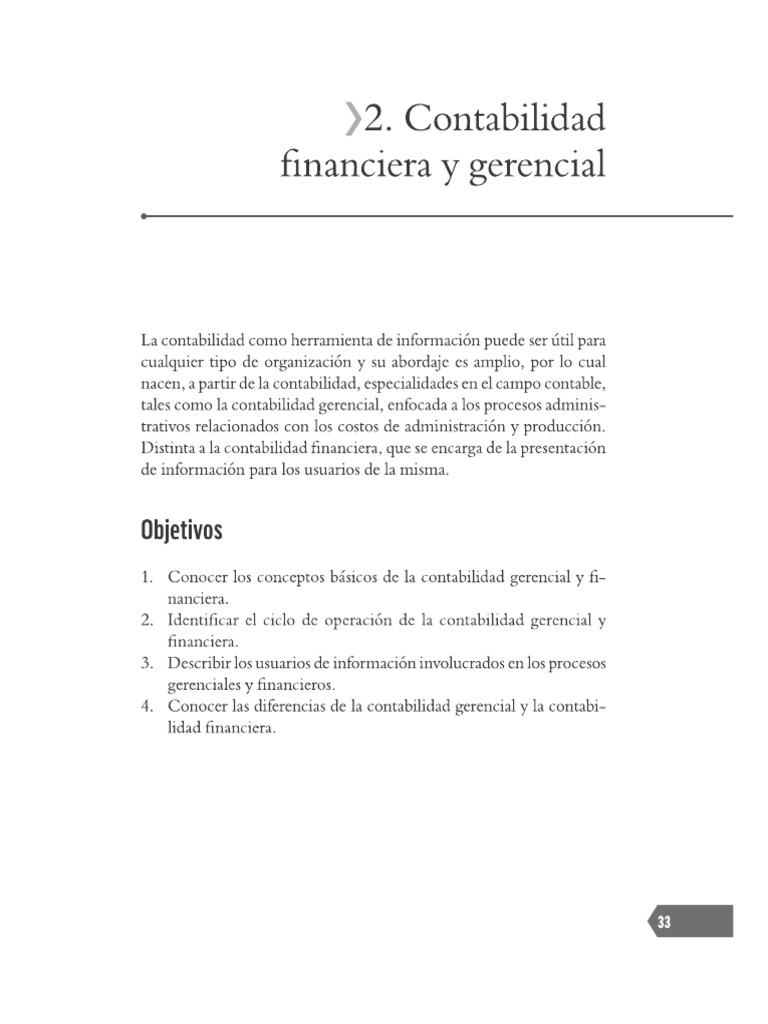 Lectura 2 Contabilidad Gerencial y Financiera | PDF