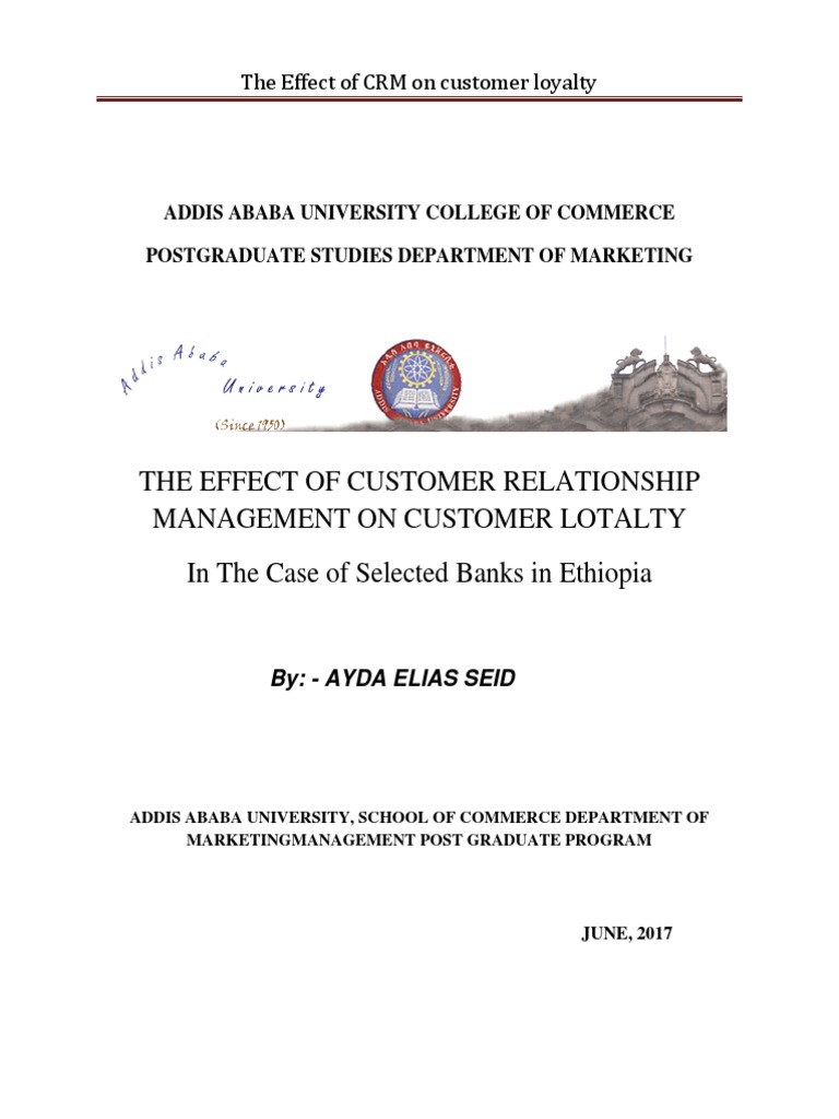 CRM Impact on Bank Customer Loyalty | PDF | Customer Relationship ...