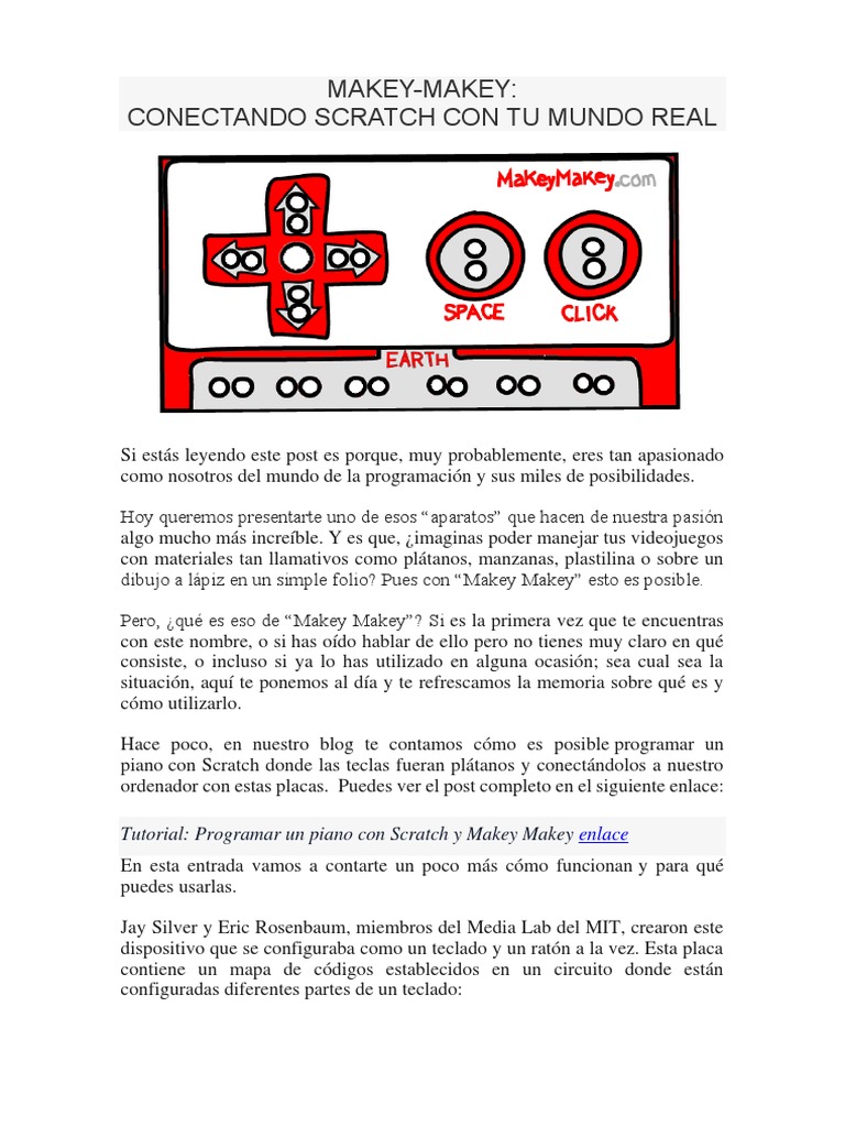 Introducción a Makey Makey y Scratch | PDF | Teclado | USB
