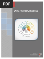 Unit 2 Financial Planning