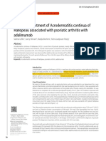 Successful Treatment of Acrodermatitis Continua of Hallopeau Associated With Psoriatic Arthritis With Adalimumab