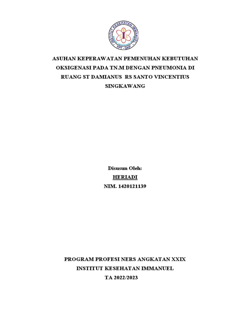 Asuhan Keperawatan Pneumonia Tn. M | PDF | Kesehatan Holistik