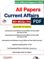 2022 All Papers Current Affairs MCQs Free Version
