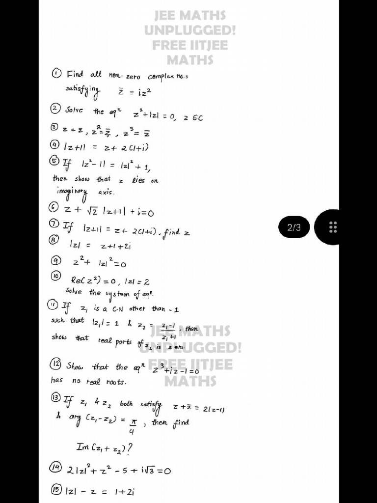 Complex Equations | PDF