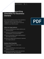 ? 33-Step Copywriting Checklist For Business Owners