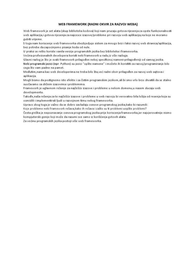 Web Framework | PDF