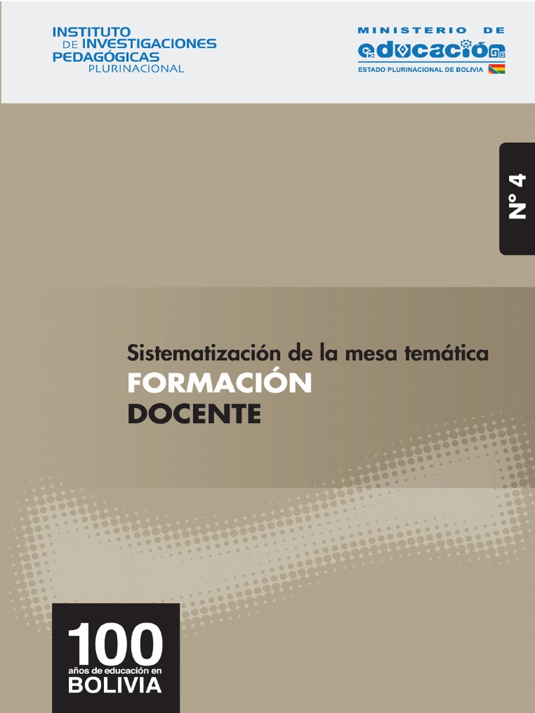 PIEB - Formacion Docente | PDF | Maestros | Plan de estudios