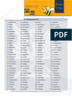 Lista Palabras Spelling Bee Preparatoria