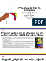 Procesos de Paz en Colombia: Mariajose Mejía Jimenez 11-2 Ciencias Sociales Colegio Cofrem 2022