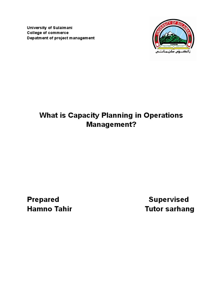 What Is Capacity Planning in Operations Management | PDF | Operations