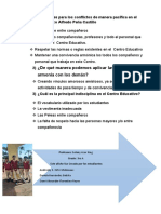 Soluciones para Los Conflictos de Manera Pacífica en El Politécnico Alfredo Peña Castillo