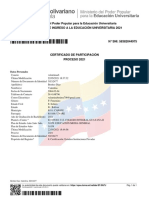 Certificado de Participacion SNI 2021