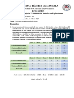 Trabajo de Problemas de Método Multiplicadores