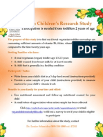 Vegan Children's Research Study: Participation Is Needed From Toddlers 2 Years of Age