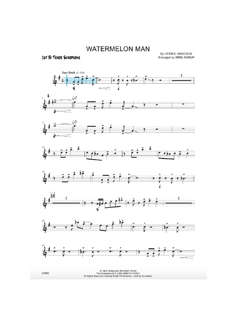 Watermelon Man Tenor 1 | PDF