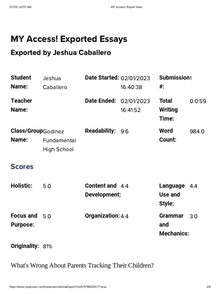 My access export view pdf privacy adolescence