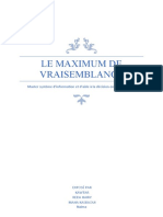 Le Maximum de Vraisemblance