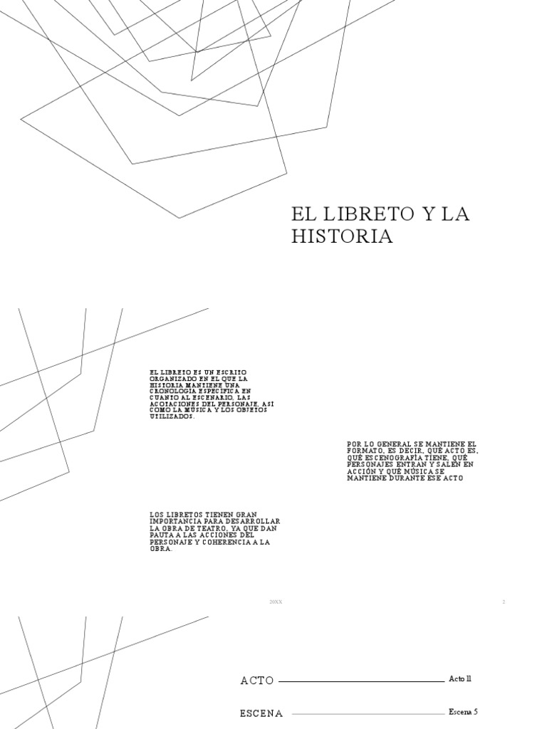 El Libreto Y La Historia Pdf Teatro Las Artes Escénicas