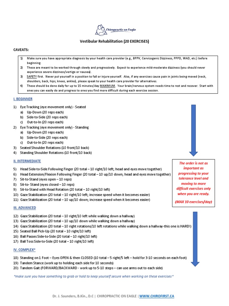 Vestibular Rehabilitation 3 | PDF | Vertigo | Clinical Medicine