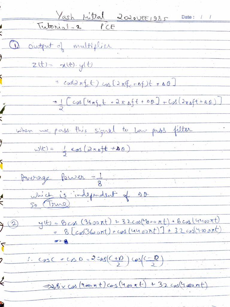 PCE Tut2 2020uee1985 | PDF