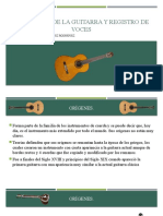 Historia de La Guitarra y Registro de Voces.