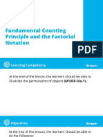 Fundamental Counting Principle and Factorial Notation