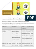 Ejercicio de Organización Conceptual: Matriz Conceptual