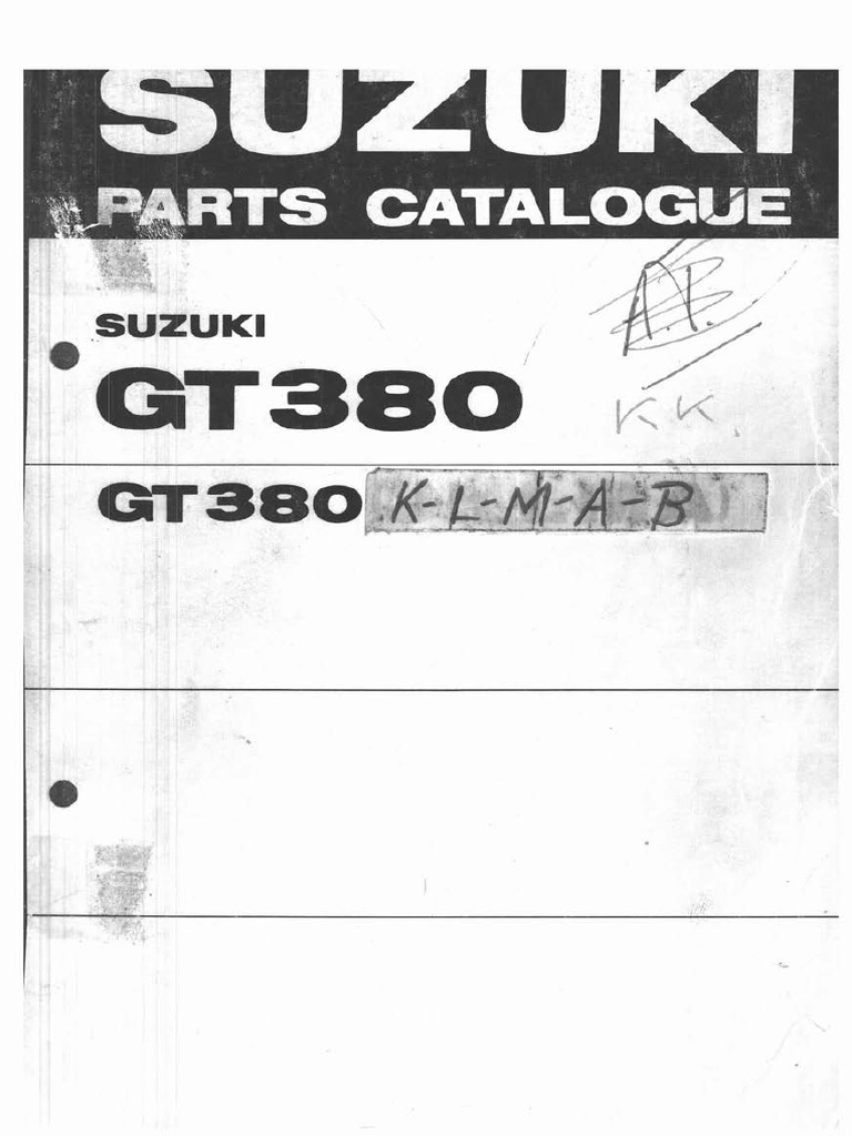 GT380KLMAB Parts Catalog | PDF | Washer (Hardware) | Piston