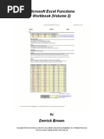 Microsoft Excel Functions Workbook, Volume 2 (FREE PREVIEW)