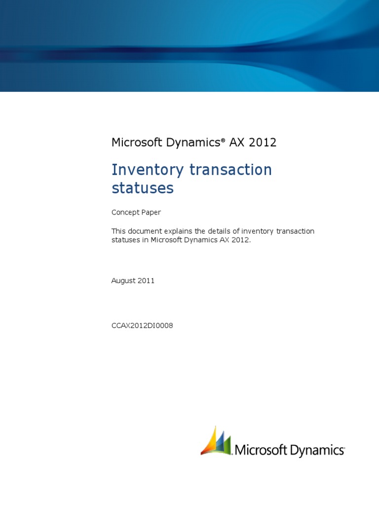 Inventory Transaction Statuses Pdf Receipt Inventory