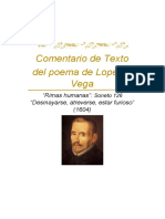 Comentario de Texto - Poema - Desmayarse, Atreverse, Estar Furioso - Lope de Vega - 1bach B - Binu Villellas