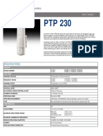 PTP 230 Specs