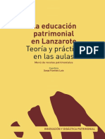La Educacion Patrimonial en Lanzarote. Teoria y Practica en Las Aulas
