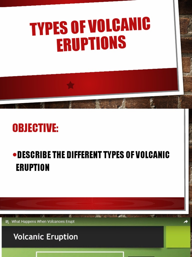 Types of Volcanic Eruptions PDF