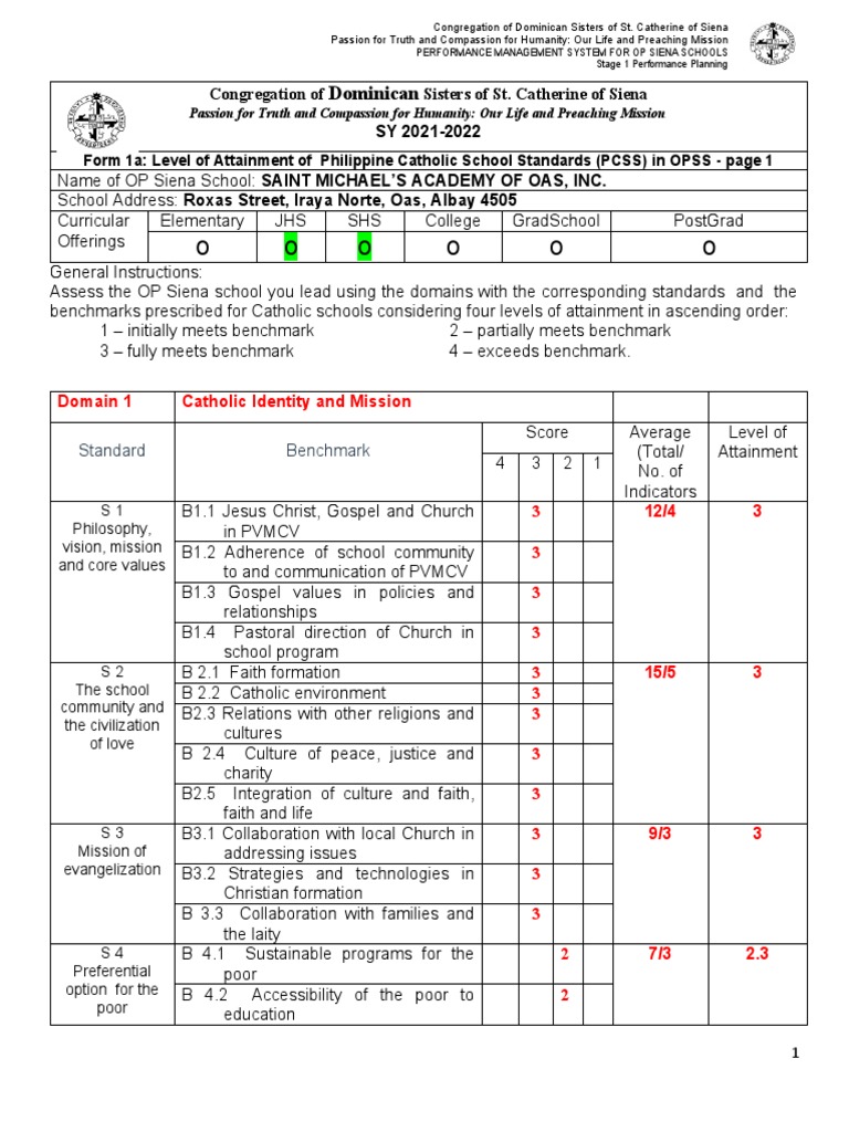 Opss Pms Stage 1 For Validation Smaoi (Albay) | PDF | Curriculum ...
