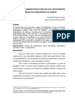 O Princípio Da Insignificância em Face Dos Antecedentes Criminais e Ou Reincidência Do Agente