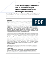 How To Motivate and Engage Generation Clash of Clans at Work? Emergent Properties of Business Gamification Elements in The Digital Economy